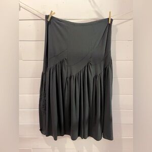 ❣️🖤 CRAZY LINE – Black Embroidered Skirt Size 14